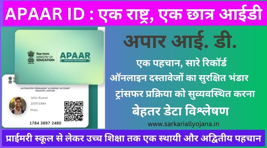 APAAR ID: (अ‍पार आईडी): एक राष्ट्र, एक छात्र आईडी